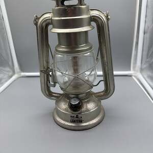 Olde Brooklyn LED Old Style Lantern - Dimmable Silver Two D Battery Operated